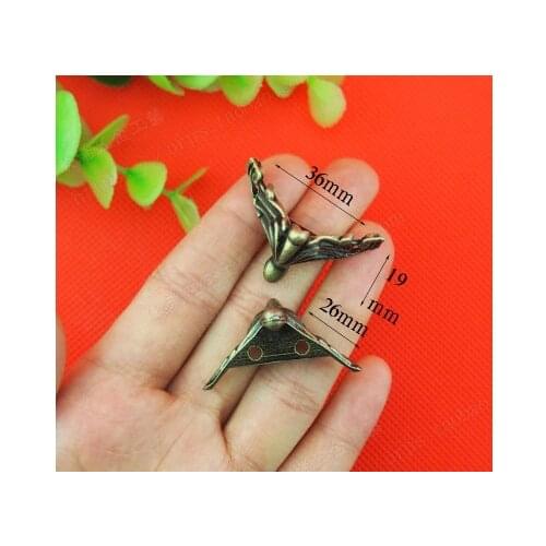 Hardware accessories Corner Brackets Antique imitation gold 36MM*19MM zinc alloy decorative wooden box feet