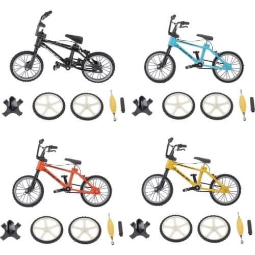 Mini Desk Gadget BMX Bicycle Model Alloy Miniature Finger Bike Diecast Vehicle Model Playset Toy for Kids Children