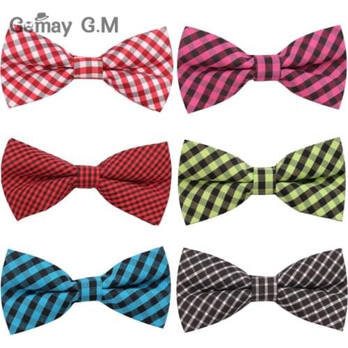 NEW Men Classic plaid Bow ties Fashion Neckwear Adjustable Mens Tuxedo Bow Tie Polyester for wedding Male neck ties