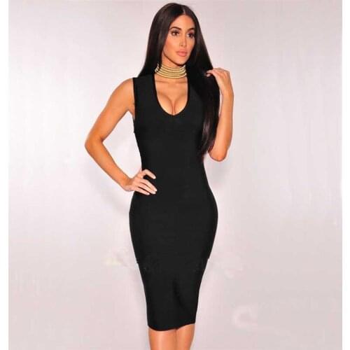 Factory wholesale New Dress Black and purple Stretch knitting Fashion luxury Cocktail party Bandage dress (L1924)