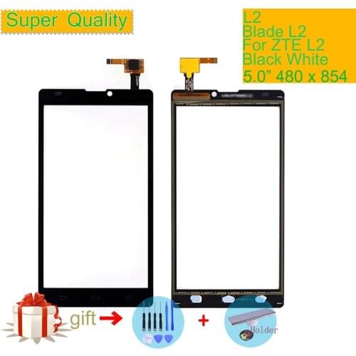 Original Touch Screen Digitizer For ZTE Blade L2 Front Glass Sensor Touch Panel Touchscreen Lens Replacement L2 NO LCD