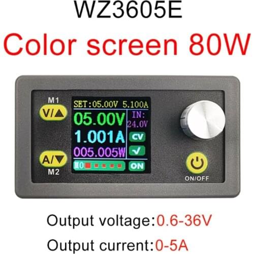 DC DC Buck-Boost Converter CC CV 36V 5A 80W 10Groups Power Module Color screen Stable Adjustable Regulated Power Supply