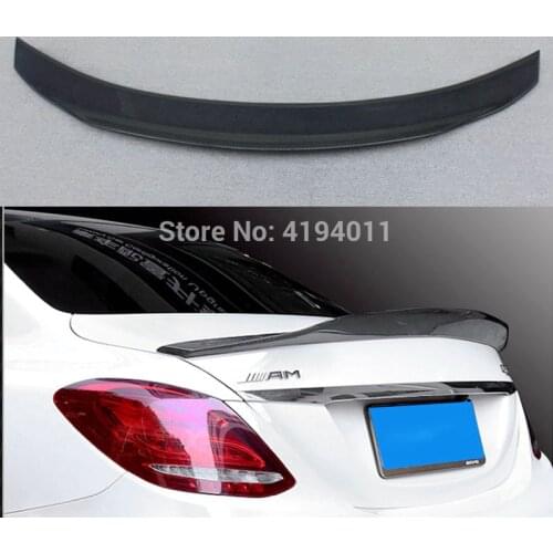 PSM Style Carbon Fiber Rear Spoiler Wing Trunk Cover For Mercedes Benz W213 E Class 4-Door Sedan E200 E220 E250 E300 2016-2018