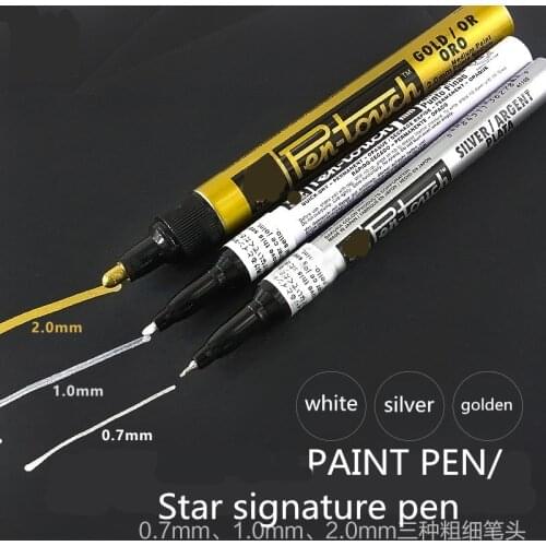Paint pen (gold, silver and white) high light Mark pen hand-painted Star signature pen