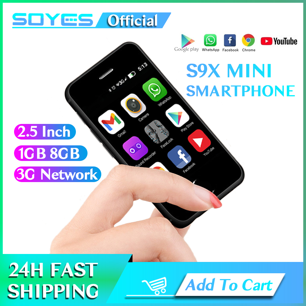 Melrose S9X Android 6.0 Ultra-slim Mini Smartphone 2.5 Inch 1G RAM 8GB ROM Quad Core Bluetooth Camera WiFi Mini Cell Phones