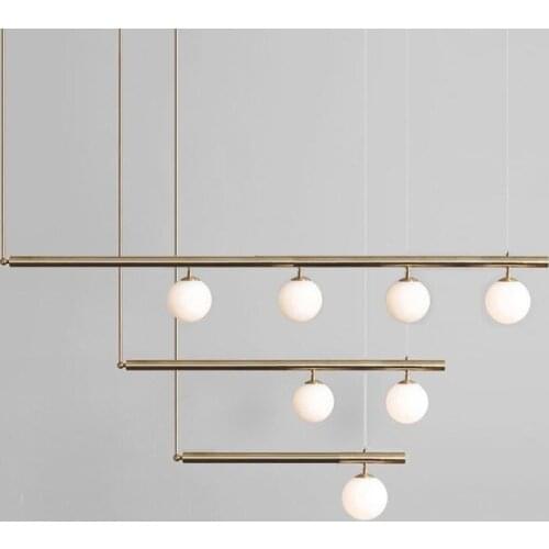 Modern Design Nordic Chandelier for home Glass Ball Chandelier suspension lamp Kitchen Dinning Room Hanglamp gold/black