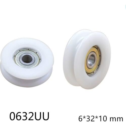 U groove ball bearing 0632UU BU0632 BU0632U 626ZZ 626 U626 window and door bearing 6*32*10mm funature bearing pulley coated