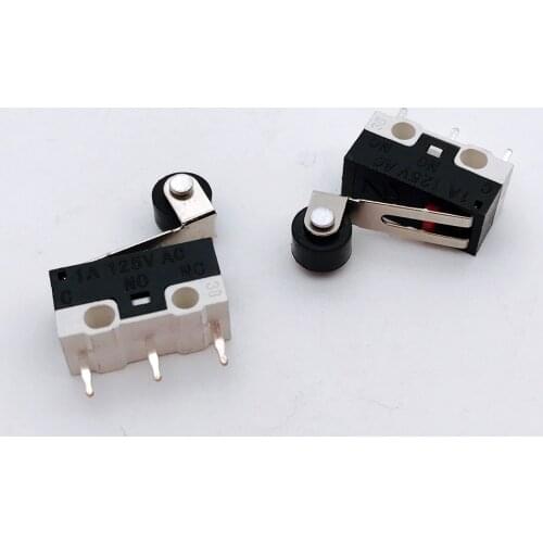 100pcs 1A 125VAC Mini Micro Switch Roller Lever Actuator Microswitch SPDT Sub Miniature Accessories