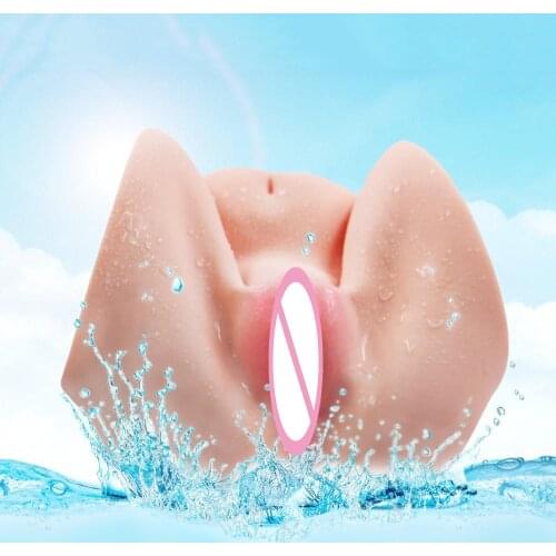 2KG Silicone Sex Toys Double Channels Ass Realistic Vagina Male Sucking Masturbator Cup Vagina Anal Adult Sex Doll Toys for Men