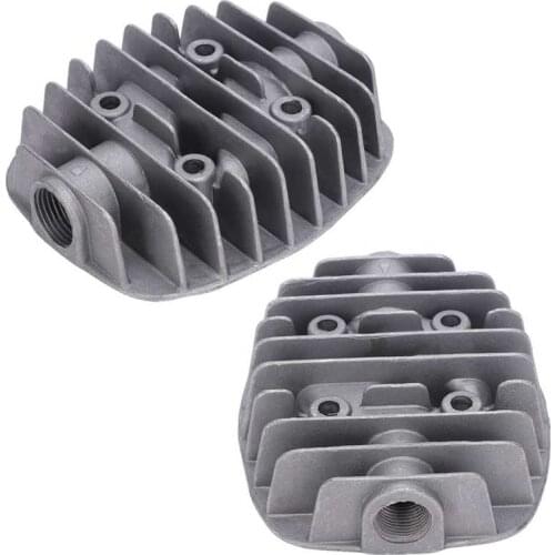 2Pcs Cast Aluminum Air Compressor Cylinder Head 2.5P/3P/5P/6P Double Cylinder Head Air Pump Accessories G3/8in Female Thread