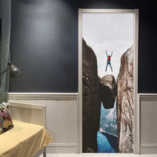 3D Cool Creative Rock Climbing Sport Wall Art Door Sticker Mural Wallpaper Decal Vinyl Living Room Home Room Decoration