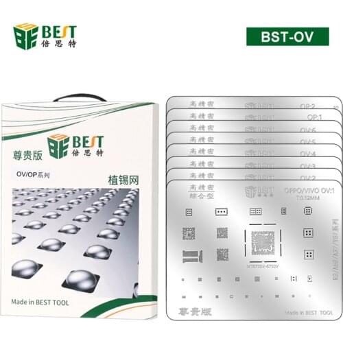 8 in 1 IC Chip BGA Reballing Stencil Kit Solder Template For Oppo Vivo Series R11 R9P R9SP PCB Motherboard Repair