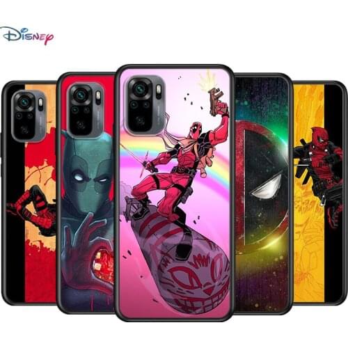 Marvel Deadpool Avengers Super Hero For Xiaomi Redmi Note 10S 10 9T 9S 9 8T 8 7S 7 6 5A 5 Pro Max TPU Silicone Black Phone Case