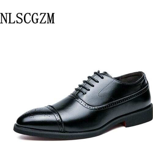 Business Suit Oxford Shoes for Men Wedding Dress Men Dress Shoes Leather Office 2021 Italian Formal Shoes Men Coiffeur Zapatilla