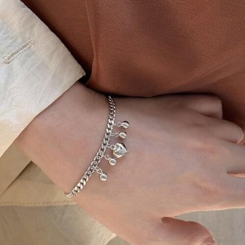 Designer Charm Bracelet Heart Shape Tassel Bracelets for Woman Boho Anime Jewelry Accessories Wholesale Pulseras 2021