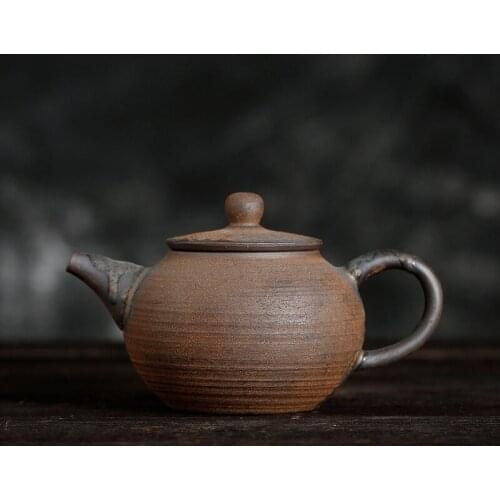 Chinese Yixing Teapot 210ml Retro Pottery Pots Handmade Gong Fu Tea Set Ceramic Travel Tea Kettle Drop Shipping