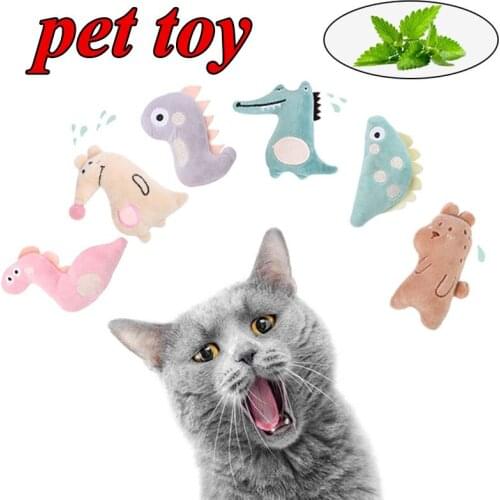 Cat Toy Mini Cat Grinding Catnip Toys Funny Interactive Plush Cat Teeth Toys Pet Kitten Chewing Toy Claws Thumb Bite Pet Supply