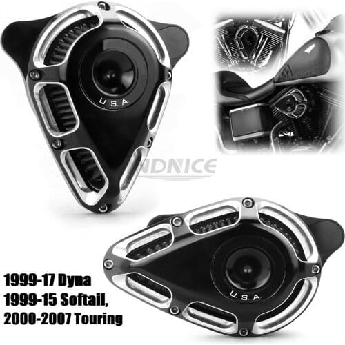 Edge cut Turnable Air intake filters for harley Dyna Low Rider FXDWG Wide Glide FXDF Fat Bob Street road Glide 00-07