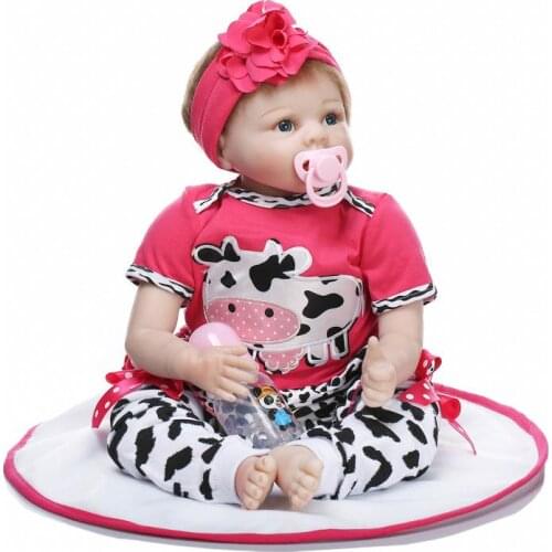 55cm Reborn Baby Doll Baby Dolls Christmas Gift for Girl Baby Bebes De Silicone Toys Reborn Doll Lifelike Baby Kids Gift