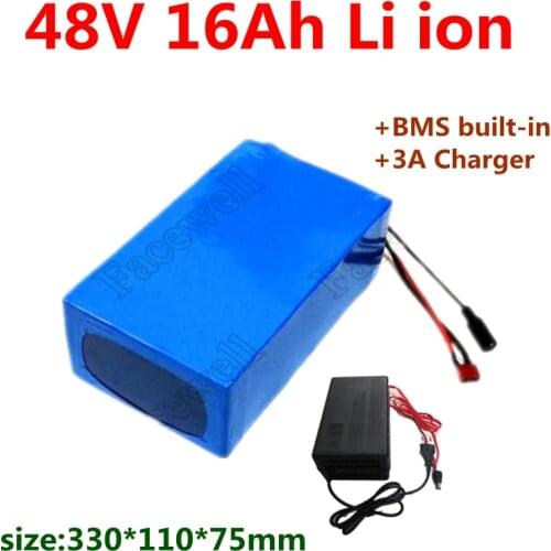 GTK rechargeable 48V 16Ah Lithium li ion battery not 48v 20ah battery with BMS 13S for 48V ebike electrical scooter