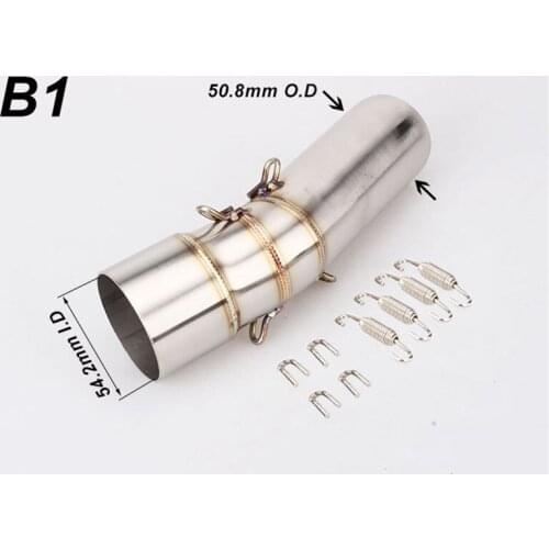 Motorcycle Modified Stainless Steel Exhaust Pipe F650GS 08-12 F700GS 13-17 F800GS ADV 08-17 Middle Section