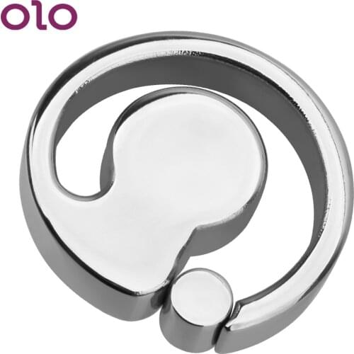 OLO Pendant Bondage Ball Scrotum Stretcher Scrotum Rings Adult Product Stainless steel Cock Ring Penis Rings Sex Toy for Men