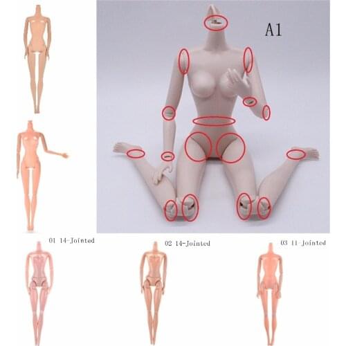 Hot DIY Fairytales Rotatable Joints Doll Nude Doll Naked Body Without Head For Dolls Joint Moving Naked Body Best Gifts for Girl
