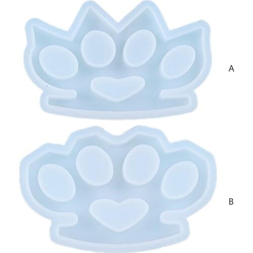 Crystal Epoxy Resin Mold 4 Cavity Knuckle Dusters Crafts Casting Silicone Mould