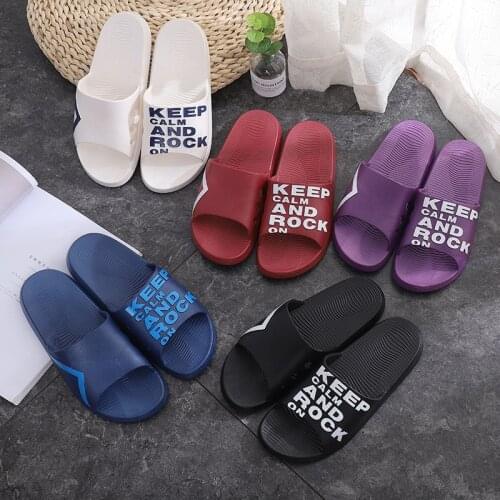 Summer Home Slippers Men Unisex Indoor Bathing Shower Flip Flop Outdoor Beach Anti-slip Couple Flats Soft Sole Guest Slippers