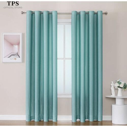 TPS Privacy Protect Super Soft Opaque Thick Sheer Curtain for Living Room Bedroom Solid Silk Finished Tulle Voile Curtain Panels