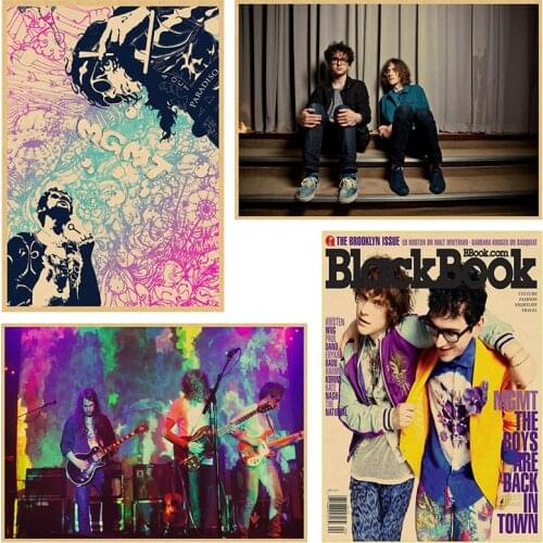 Vintage Poster MGMT Kraft retro retro old rock and roll old poster team star classic decorative painting retro poster