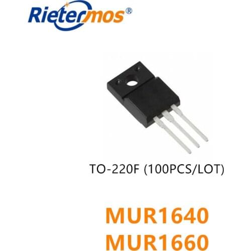 100PCS MUR1640 MUR1640CT 400v MUR1660 MUR1660CT 16A 600V TO220F HIGH QUALITY