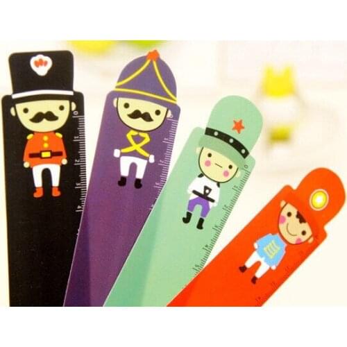 1pcs/lot Lovely Cartoon Soldier Doll series Ruler Measuring Straight Ruler Tool Gift Stationery 15cm