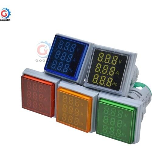 1pcs Mini Digital Voltmeter Ammeter Square Digital Signal Lights Voltage Current Meter Tester Combo Meter Tester Measuring