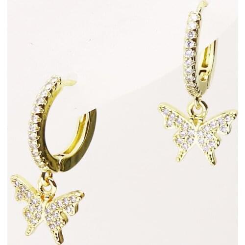 10 Pairs Fashion Zirconia Butterfly earrings Tiny earrings fashion jewelry earrings women earrings 8265