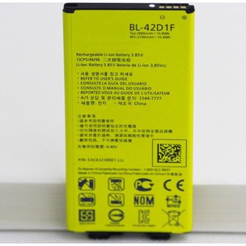 10pcs/lot BL-42D1F Mobile Phone Battery For LG G5 VS987 US992 H820 H840 H850 H830 H831 H868 BL 42D1F 2800mAh Internal Battery