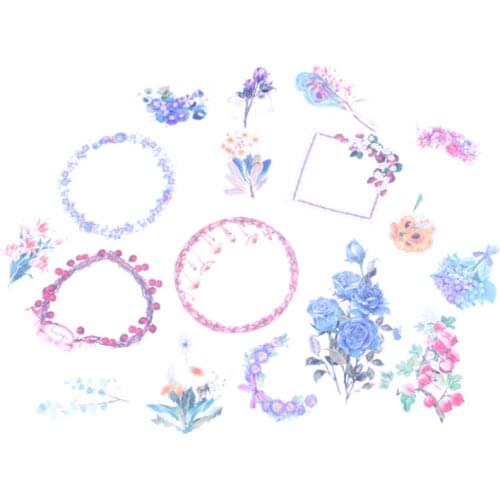 15pcs/lot Lovely My Flower World Series Decoration Stickers DIY Planner Scarpbooking sealing Label Sticker Children Stationery