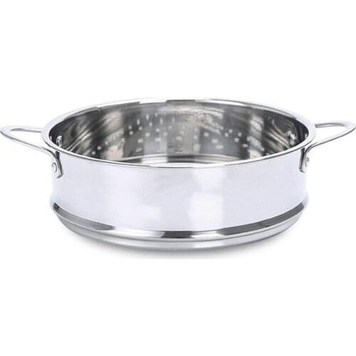 18Cm 304 Stainless Steel Thickened Double Ear Steamer Electric Skillet Electric Cooker Matching Steamer Steaming Frame
