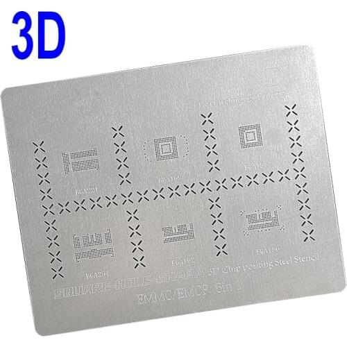 3D BGA Stencil Direct Heating Template Thickness for EMMC/EMCP BGA221 BGA153 BGA169 BGA254 BGA162 BGA186