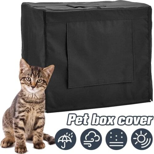 Outdoor 420 Black Dog Cage Cover Windsheild rainproof Dustproof Windproof Sunscreen House Foldable Water Resistance Pet Supplies