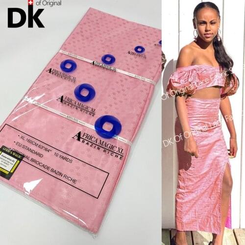 5 Yards African Lace Fabric 2021 High Quality Bazin Riche Fabric XL 160CM 63"64 Original Bazin Riche Brocade For Wedding Dresse