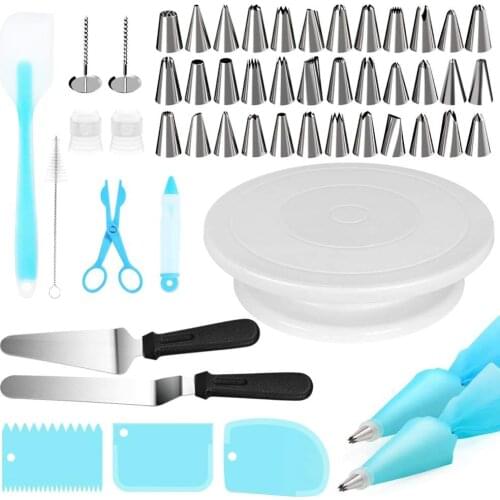 52Pcs/set Pastry Nozzles for Cream Pastry Bag Decorating Cake Icing Piping Confectionery Cake Nozzles Bico de Confeitar Baking