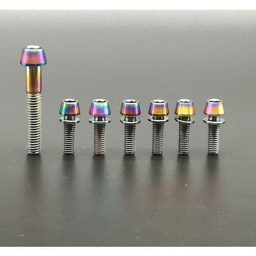 6pcs M5x20mm Taper head with washers 1pc M6x35mm Titanium/Ti Bolt - Ritchey WCS 4-Axis Stem