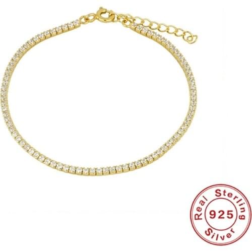 GS 925 Sterling Silver Bracelet For Women Girls Korean Luxury Shiny Square Zircon Kpop Adjustable Bracelet Jewelry Wholesale