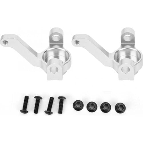 2pcs Aluminum Steering Hub Carrier with Bushing Replacement Accessory Fit for RGT EX86100 1/10 RC Crawler Car Spare Parts