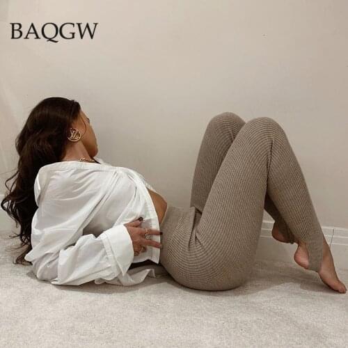 Женские трикотажные брюки BAQGW China At AliExpress