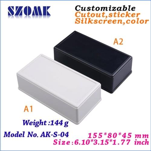 Free shipping plastic enclosure project box (1 pcs) 155*80*45mm abs plastic junction box abs swith housing for pcb board