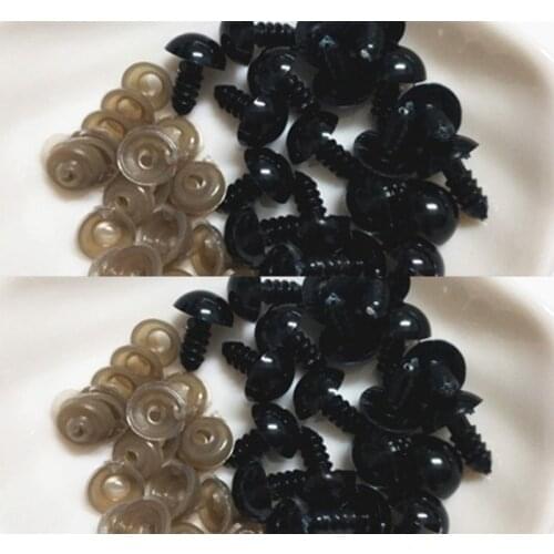 20 Pcs Black Plastic Doll Eyes Safety Eyes For Teddy Bear Stuffed Toys Snap Animal Scrapbooking Puppet Dolls Craft Eyes For Toy