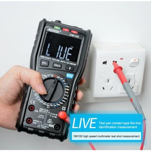 MESTEK Digital Multimeter 6000 Counts High Speed Auto Range Tester Intelligent NCV True RMS Universal Multimetro DM100