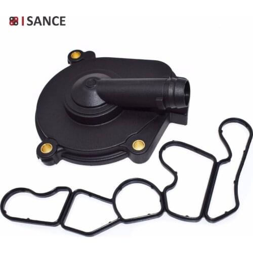 ISANCE Engine Oil Separator Cover & Oil Filter Housing Gasket For Mercedes-Benz W211 C230/280/300 CL550 CLK350 CLS550 E350 E550